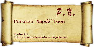 Peruzzi Napóleon névjegykártya